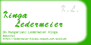 kinga ledermeier business card